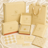 Maßgefertigte Tragbare Buttergelbe Versandboxen aus Recyclingmaterialien mit Individuellem Logo und Größe für Kleidungsverpackung Geschenkpapierboxen