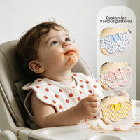 Bavoir bébé sans manches en coton imperméable imprimé, lavable, écologique, pour le repas et le dessin