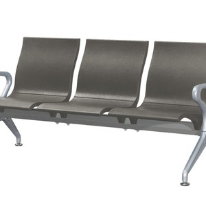 Sillas de espera Tenzo T35-03S verdes con asientos en fila y pasamanos para uso en hospitales, aeropuertos, hoteles y exteriores. - Product Image 3