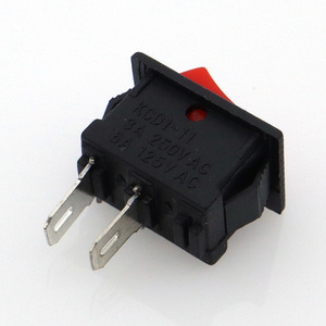 AC มินิสวิตช์2ขา3A 250V 6A 125VAC 10x15มม. สีแดงสวิตช์เปิด-ปิด KCD1-11โยก KCD11 10*15มม. - Product Image 4