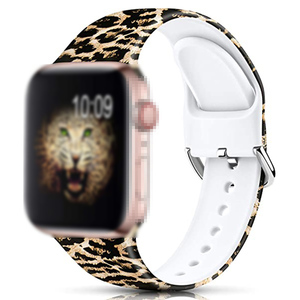 Bracelets de montre IWatch en silicone souple respirant à libération rapide, imprimés de dessins animés mignons, personnalisés, directement de l'usine, pour les séries 8 7 6 5 - Product Image 1