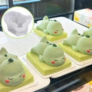 Cute Cartoon Dragon Pudding Mold Silicone Baking Cake Tool For DIY Mousse Chocolate Animal Shape 2 Pieces Dishwasher Safe - Product Image 4