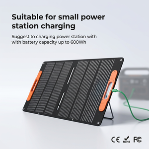 Station d'alimentation <span class=keywords><strong>solaire</strong></span> portable KWAFOO CB100W, batterie 236Wh, <span class=keywords><strong>panneau</strong></span> monocristallin pliable 100W/60W (efficacité 23,5%) pour le <span class=keywords><strong>camping</strong></span> - Product Image 1
