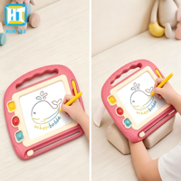 Jouets de dessin HTL, jouets éducatifs Montessori, tableau de dessin effaçable coloré pour enfants avec tampons, tablette d'écriture pour tout-petits