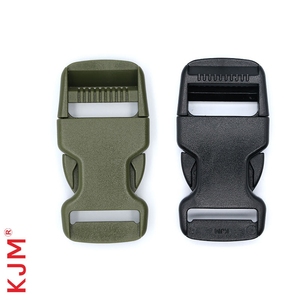 مشبك حزام KJM شعار مخصص معاد تدويره حقيبة ثقيلة إبزيم إبزيم جانبي أسود بلاستيكي لأجزاء وإكسسوارات الحقائب الأخرى - Product Image 3