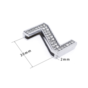 30Mm Trượt Chữ Cái Bảng Chữ Cái A-Z Trượt Charms Bán Buôn Tinh Thể Mặt Dây Tự Làm Phụ Kiện Đồ Trang Sức Phát Hiện - Product Image 3