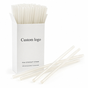Commercial Grade Compostable Drinking Straw Biodegradable Disposable Plastic Custom Print Straws for Milk Tea Shop Bulk Order - Product Image 2