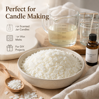 Cire de soja naturelle de luxe faite à la main, flocons de cire en vrac, 100 % pure et biologique pour la fabrication de bougies DIY pour les fêtes