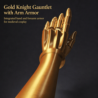 Armure de chevalier personnalisable pour cosplay, gants et protège-bras articulés multi-plaques combinables