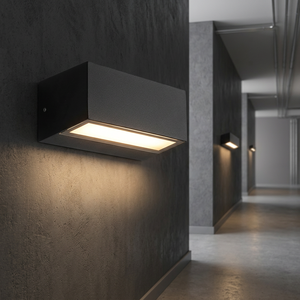 Lampe murale moderne en aluminium 12W pour extérieur, étanche IP65, en verre trempé, LED, longue bande lumineuse, Ra80, 3000K, garantie 2 ans, jardin - Product Image 4