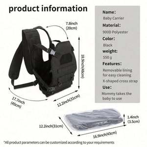 Sac à dos tactique <span class=keywords><strong>pour</strong></span> bébé, porte-bébé de randonnée, sac à langer fin <span class=keywords><strong>pour</strong></span> homme, siège de hanche - Product Image 2