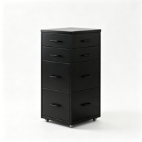 Armoire de rangement en métal blanche à 4 tiroirs, commode mobile étroite pour chevet, armoire de classement sous le bureau avec roulettes