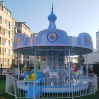 Promotion : Manège intérieur et extérieur pour enfants et adultes, avec chevaux de carrousel pour les enfants, idéal pour les parcs d'attractions et les aires de jeux.