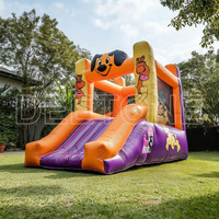 Château Gonflable Extérieur Pirate avec Toboggan Combiné pour Enfants et Adultes