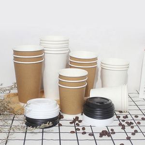 แก้วกาแฟกระดาษแบบใช้แล้วทิ้ง ขนาด 8, 12, 16, 22 ออนซ์ ผลิตตามสั่ง พิมพ์โลโก้ได้ ย่อยสลายได้ รีไซเคิลได้ ผนังชั้นเดียว สำหรับกาแฟร้อน - Product Image 1