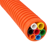 Conducto Óptico Corrugado de HDPE de 7 Vías, Alta Resistencia, Flexible y Ecológico, Directo de Fábrica, con 7 Subconductos para Cableado de Telecomunicaciones
