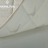 Matelas VONLIVA King Queen Full Size de luxe hybride en latex et mousse à mémoire de forme, enroulable, pour chambre d'hôtel