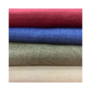 For Curtain Blackout Fabric 100% Polyester Linen Look 280cm Width Customised Woven Plain Customized Color
