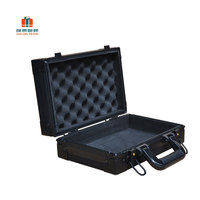 Casing Kotak Peralatan Penyimpanan Kedap Air CD Aluminium Awet Hitam