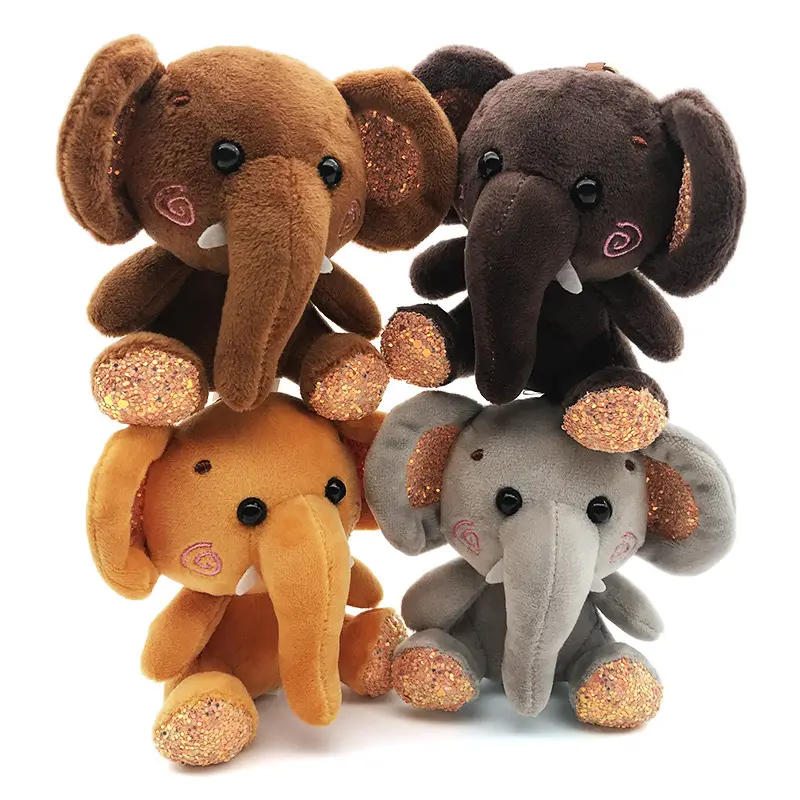 10cm cute super soft elephant plush keychain