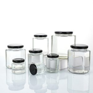 Spot Quality High Temperature Resistance clear Hexagonal Glass <strong>Jar</strong> <strong>for</strong> <strong>Jam</strong> Chili Sauce Lemon Paste Honey <strong>Jar</strong> Food - Product Image 5