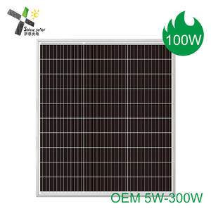Panel Surya Mono Sel 100W Kelas A, Panel Fotovoltaik 12V 24V 36V, Modul Daya PV 10W 20W 30W 50W 100W untuk Sistem Off Grid - Product Image 2