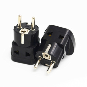 1 to 2 Type E/F Travel Trip Adapter Adaptor Plug for Russia /Ukraine EU conversion