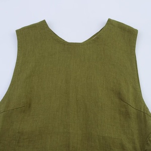 Vestido Midi de Lino sin Mangas para Mujer, Estilo Vintage Chic, Verano 2026, Transpirable, Cintura Natural, Tejido con Agujeros, Casual - Product Image 6