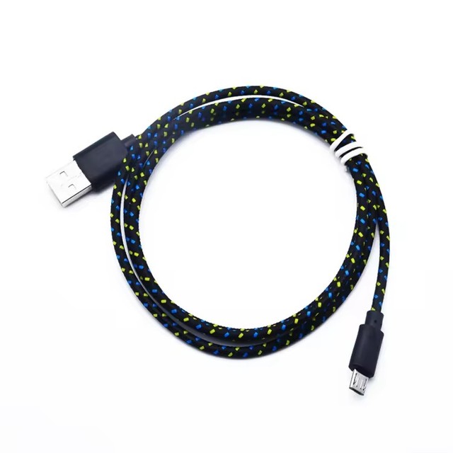 Nylon Braided Micro USB Cable 1m Ata Sync USB Charger Cable for Samsung Huawei Xiaomi Android Phone Cables