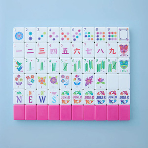 Tuiles de mahjong américaines modernes en acrylique sur mesure à 3 couches avec 160 cartes pour 4 joueurs, jeu élégant et luxueux pour adultes, cadeau - Product Image 3