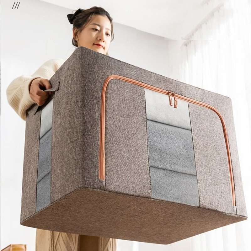 Складной органайзер для одежды, Большая вместительная водонепроницаемая сумка из ткани Оксфорд, стальная рама, шкаф для хранения