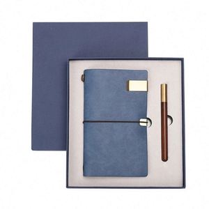 Set de Regalo de Cuaderno Escolar con Logotipo Personalizado, Correa, Bolígrafo, Cuaderno de Cuero, Papelería, Diario de Viaje A6 - Product Image 2
