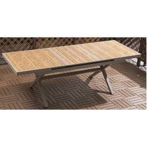 <b>Outdoor</b> Foldable HDPE <b>Plastic</b>+Wood Garden <b>Table</b> Waterproof Patio Dining Desk Modern Balcony Courtyard Hotel Park Furniture - Product Image 6