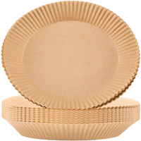 Revêtements ronds jetables pour friteuse à air, non blanchis, qualité alimentaire, antiadhésifs, résistants à l'huile, 450 ° Fabricant de pâte à papier vierge écologique