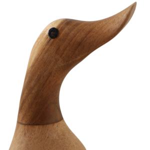 Statuetta di anatra in legno con stivali, ornamento decorativo per la casa, il bagno, l'ufficio, il soggiorno. - Product Image 5