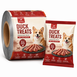 Pellicola per Imballaggio Cibo per Cani, Rotolo Personalizzato Stampato, Film Flessibile Laminato con Design <span class=keywords><strong>Agnello</strong></span> e <span class=keywords><strong>Riso</strong></span> per Confezionamento Automatico - Product Image 2