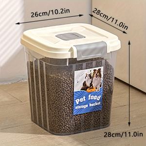 Boîte de rangement pour aliments pour animaux de compagnie, boîte de rangement pour aliments pour chiens verrouillable, boîte de rangement pour aliments pour animaux de compagnie transparente et hermétique pour un usage domestique - Product Image 2