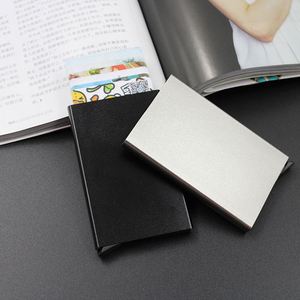 Portable Business Card Holder Slim Card <b>Wallet</b> <b>Metal</b> Case Pocket Business Card Protector - Product Image 3
