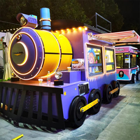 Aanpasbare retro foodtruck, volledig uitgerust, voor ijs, koffie en mobiele catering, te koop.