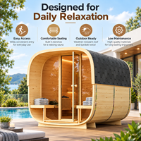 Ruang Sauna Kayu Ukuran Kustom OEM dengan Struktur dan Tampilan yang Dapat Disesuaikan untuk Penggunaan Rekreasi Pribadi di Dalam Ruangan