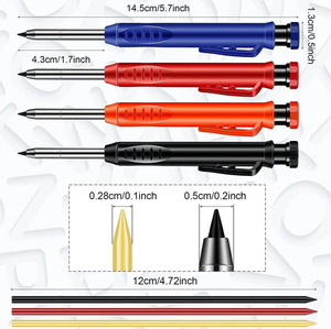 Lápiz de ingeniería para carpintería con certificación CE, herramienta de dibujo lineal para carpintería - Product Image 2