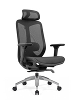 Chaise pivotante moderne de massage ergonomique en maille pour accoudoir de bureau de direction noire pour le bureau Cadeira De Escritorio