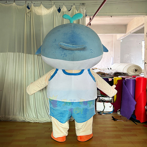 Costume de mascotte de garçon de baleine d'événement aquatique d'entreprise pour la Promotion de carnaval outils de promotion exposition de marque de Cosplay garantie - Product Image 4