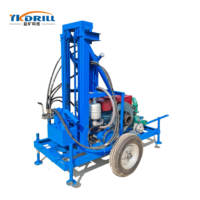 Petite perceuse de forage de moteur diesel de plate-forme de forage de puits d'eau légère de 120m 150m pour l'accès à l'eau de zone éloignée