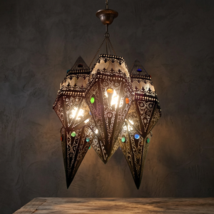 Zahereen BR212 Modern Style 220V <b>AC</b> Tarnished Brass Energy Saving Indoor Lighting Antique Reproduction Art Castle Chandelier for - Product Image 2