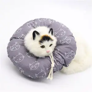 Collari per Gatti in Morbido Tessuto, Copricapo Anti-Graffio per Animali Domestici, Collare Multicolore - Product Image 1
