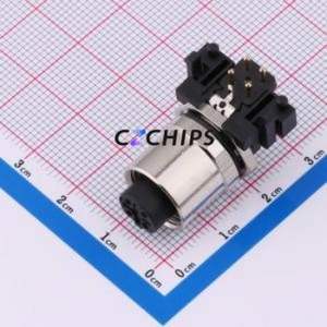 C12B-FAD-RM1-4-SH Circular (Cable) Connector Bent Lead Through Hole Connector M12 4P Female Right Angle - Product Image 1