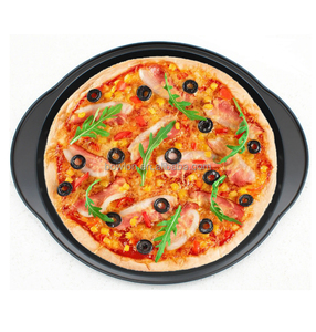 Vaschette per <span class=keywords><strong>Pizza</strong></span> con fori in acciaio al carbonio traforato antiaderente strumento rotondo per cucina di casa - Product Image 5