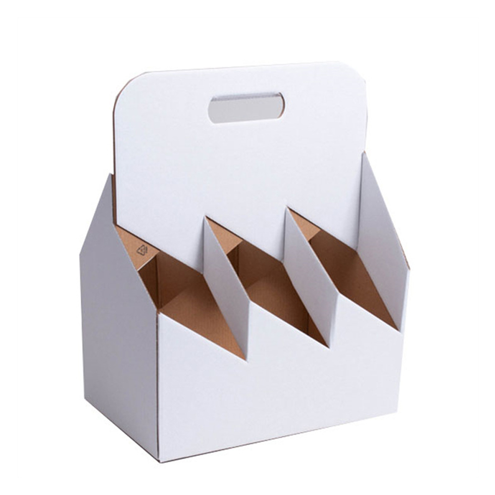 Ручные контейнеры, сумка, картонная переноска для напитков с удобными ручками, 6 упаковок, держатель для бутылок, крафт-картон