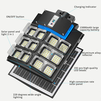 Lámpara Solar Hofoled de 2000W/1000W para Exteriores, con Sensor de Movimiento, Impermeable, Encendido/Apagado Automático, para Jardín y Estacionamiento